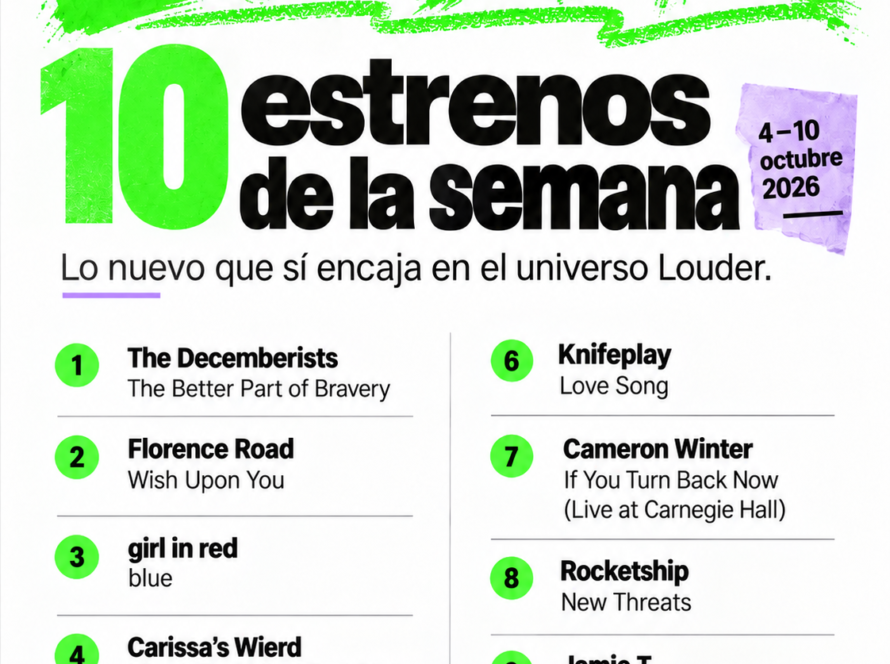 Imagen corregida aprobada de Louder con los 10 estrenos de la semana