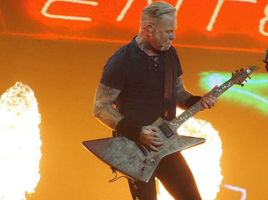James Hetfield de Metallica en concierto en Melbourne en 2025. Foto: 4TheWynne / CC BY-SA 4.0